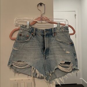 Zara Light Blue Denim Shorts